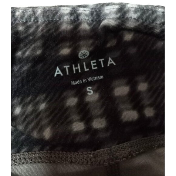 Athleta Womens Gray/Black Plaid Legging Athletic Capris Size Small - Picture 3 of 6